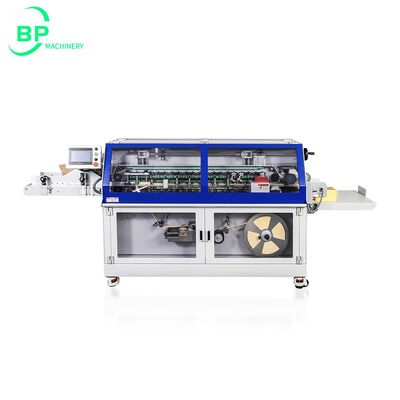 qualidade  Notebook back spine wrapping machine BP-B500 used for paper back spine glue and taping up to 30mm fábrica