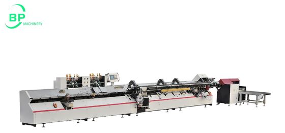 qualidade  Automatic Notebook Back Spine Strip Wrapping Machine BPBB30L2F With Dual Cover Feeder and cold glue or hot glue functions for high school notebooks binding fábrica