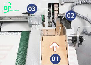 Notebook back spine wrapping machine BP-B500 used for paper back spine glue and taping up to 30mm