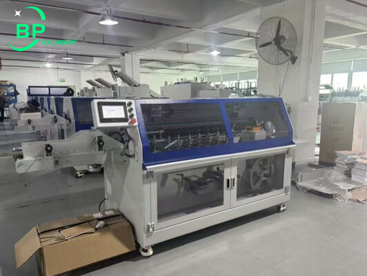 Notebook back spine wrapping machine BP-B500 used for paper back spine glue and taping up to 30mm